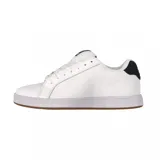 Championes Etnies Fader negros con logo verde en el lateral y suela blanca.