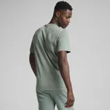 Remera de algodón color verde, con diseño lavado y logotipo de PUMA en el frente.