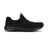 Championes Skechers Summits color negro, de estilo deportivo y casual, con capellada de malla tejida, cordones elásticos y plantilla Memory Foam.