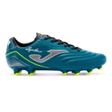 Championes de fútbol Joma Águila 2317 Blue para hombre, color azul con detalles en plateado y amarillo. Fabricados con material sintético resistente y transpirable, suela de caucho de dos densidades y media suela de Phylon.