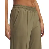 Pantalón de calce holgado color verde oliva, con cintura elástica y bolsillos laterales.