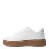 Zapatillas deportivas color beige con cordones y suela chata.