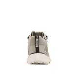 Zapatillas de trekking Columbia Facet 75 Mid Outdry, color beige con detalles en negro y blanco.