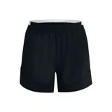 Short deportivo Under Armour Challenger Pro para mujer, color ladrillo con cintura y laterales negros. Logo de la marca en blanco en la pierna derecha.