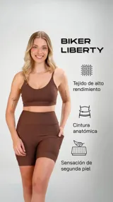 Pack de dos bikers deportivas, una negra y otra marrón. Confeccionadas con tejido de alto rendimiento que absorbe el sudor y se seca rápidamente. Cuentan con cintura anatómica y forro interno que elimina la necesidad de ropa interior.
