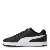 Championes Puma Caven 2.0 blancos con detalles en negro y dorado, con cordones y logo de la marca en el lateral.