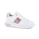 Championes deportivos American Sport Maggie, color blanco con detalles en rosa.