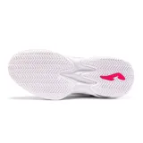 Championes deportivos Joma Master 1000 Lady, color blanco con detalles plateados. Diseñados para pádel y tenis, ideales para entrenamientos de baja frecuencia.