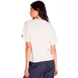 Remera boxy de algodón con logo bordado de Caterpillar en el pecho y dobladillo envolvente.