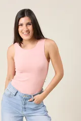 Body musculosa de morley color rosa.
