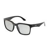 Lentes de sol MDQ Skeleton negros con lentes fotocromáticas grises y marco rectangular.