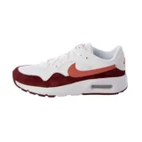 Zapatillas Nike Air Max SC blancas con detalles en rojo y suela blanca.