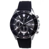 Reloj Casio Edifice EFV620L-1AVUDF para hombre, con correa de cuero negra y esfera de 47mm.