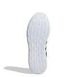 Championes deportivos Adidas modelo Lite Racer 4.0, color negro con tres franjas blancas laterales y entresuela blanca con tecnología Cloudfoam.