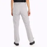 Pantalón de trekking negro desmontable, con cintura elástica, cinturón interno ajustable, bolsillos con cierre y elástico en los tobillos.