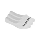 Pack de tres pares de medias invisibles blancas con logo Actvitta en negro.