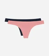 Bombacha bikini color negro, corte a hilo y sin estampado.