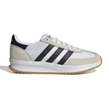 Championes Adidas Run70s 2.0, color blanco con detalles en negro y beige.