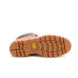 Botín acordonado Caterpillar Colorado para mujer, color marrón con textura símil piel de cocodrilo.
