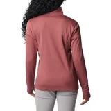 Campera polar Columbia con cierre frontal, bolsillos laterales con cierre y orificios para pulgares.