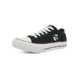 Championes Topper Wagon de lona color negro con detalles en blanco y rojo.