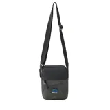 Morral bandolera Rip Curl, modelo No Idea Pouch Search, con estampado de camuflaje de montaña en tonos verde y negro. Tiene correa ajustable, cierre superior y logo de la marca bordado en el frente.