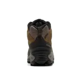 Bota de trekking Merrell Thermo Kiruna 2 Mid Waterproof para hombre, color marrón y verde. Confeccionada en cuero impermeable, con aislamiento PrimaLoft® Gold Eco Series de 400 gramos y suela de goma adherente Merrell diseñada para el invierno.