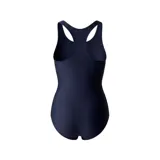 Malla enteriza de natación azul marino con logo Fila estampado en el pecho.