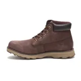 Botín Caterpillar Founder para hombre, color marrón, impermeable, con capellada de cuero tipo nubuck, forro interno de nylon en malla suave y respirable, entresuela acolchada y liviana, suela de goma duradera y con gran tracción.