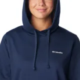 Buzo negro con capucha y bolsillo tipo canguro. Logotipo de Columbia estampado en blanco en el pecho.