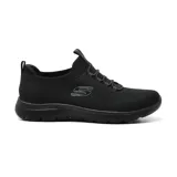 Championes Skechers Summits Top Player color negro, con cordones elásticos, capellada de tejido knit Stretch Fit y plantilla Skechers Memory Foam.