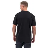 Remera negra de manga corta con logo Dickies tricolor estampado en el pecho.