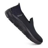 Championes Skechers Go Walk Flex negros, sin cordones, con capellada de malla y suela con tecnología Ultra Go.