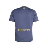 Camiseta de fútbol Adidas del Club Atlético Boca Juniors, modelo tercera equipación temporada 24/25. Diseño azul con estrellas doradas y detalles dorados en cuello y hombros. Incluye logo de Adidas, escudo del club y sponsor Betsson en el frente.