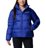 Campera inflada Columbia Puffect II Full Zip color negro, con cierre frontal, cuello alto y bolsillos laterales con cierre. Cuenta con aislamiento Thermarator™ y tejido impermeable.