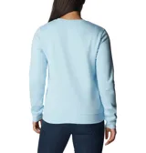 Buzo Columbia color lila con logo estampado en el pecho.