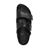 Sandalias Birkenstock Arizona EVA, color negro, con dos correas ajustables con hebilla y plantilla anatómica.