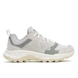 Zapatillas de senderismo Merrell Tempo Sol, color gris claro con detalles en gris oscuro y suela color crema. Capellada de gamuza y malla transpirable, cuello acolchado, plantilla de espuma EVA extraíble y entresuela de goma.