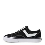 Championes urbanos Pony modelo Garden, de diseño unisex en color negro con detalles en blanco. Confeccionados en lona y gamuza, cuentan con cordones blancos, suela de goma blanca con línea negra y el icónico logo de la marca en los laterales.