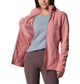 Campera polar Columbia Basin Trail III Full Zip para mujer, color azul marino. Con cierre frontal completo y bolsillos laterales con cierre.