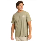 Remera verde de manga corta con estampado del logo de Maui and Sons en el pecho. Tejido jaspeado con mezcla de algodón y poliéster.