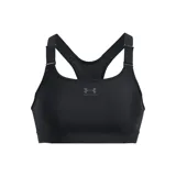 Top deportivo de compresión Under Armour HeatGear High, color celeste, con breteles regulables y espalda deportiva.