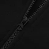 Campera con capucha Hurley negra con cierre frontal, bolsillos tipo canguro y logo estampado en el pecho.