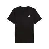 Remera negra de corte clásico con cuello redondo y mangas cortas. Presenta el logo de Puma estampado en el pecho.
