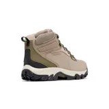 Bota de senderismo Columbia Newton Ridge Plus II, color marrón, con capellada de cuero recubierto de PU, ante y malla. Cuenta con tecnología Omni-Tech™ impermeable y transpirable, entresuela TechLite™ para amortiguación y suela Omni-Grip™ para tracción en todo tipo de terrenos.