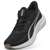 Championes Puma Skyrocket Lite 2, color negro con detalles en rosa y blanco, ideales para running y entrenamiento.