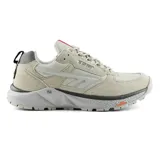 Championes Hi-Tec Silver Shadow, edición especial 50 aniversario. Diseño clásico en blanco, gris y negro con detalles en rojo.