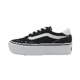 Zapatillas Vans Brooklyn LS Platform de lona negra con detalles en blanco, suela de plataforma blanca y logo lateral característico.
