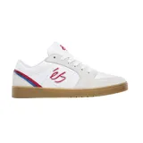 Zapatillas deportivas de cuero en color blanco con diseño minimalista.