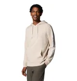 Buzo con capucha Columbia Beaumont Hoodie color beige, con logo pequeño de la marca en el pecho y logo grande vertical en la manga. Tiene bolsillo tipo canguro y cordón ajustable en la capucha.